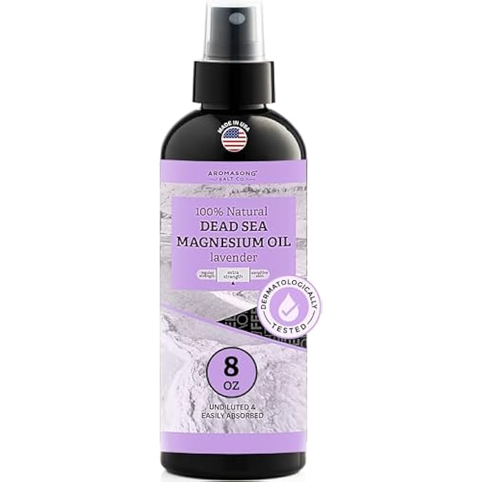Aromasong Extra Strength Ultra Pure Magnesium Spray with 100% Natural Lavender 8 OZ - Image 1