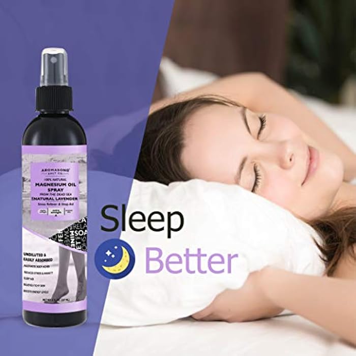 Aromasong Extra Strength Ultra Pure Magnesium Spray with 100% Natural Lavender 8 OZ - Image 4