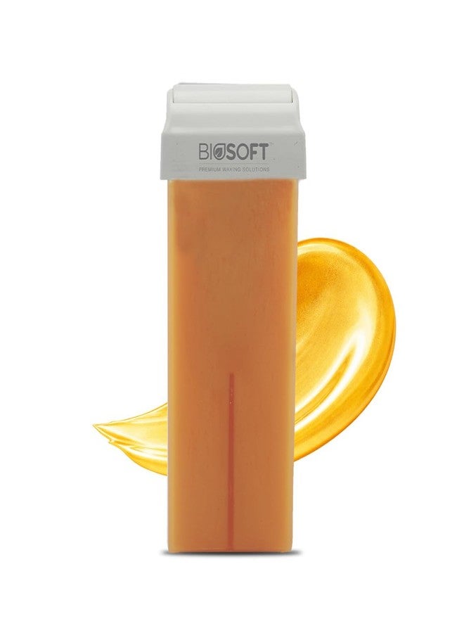Biosoft Gold Roll-On Cream Wax Cartridge 100ml | Glyceryl Rosinate Skin Conditioning Formula with UV Protection | Painless Hair Removal Wax for Sensitive Skin | Long-Lasting Results For Full Body - Image 1
