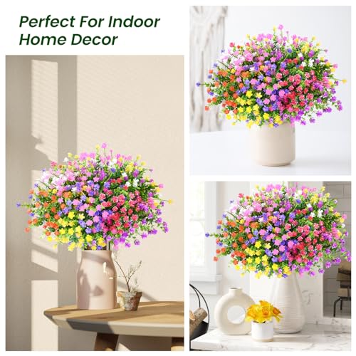 maxkes Artificial Flowers for Outdoors,20Bundles Artificial Plant UV Resistant Fake Flowers Greenery Shrubs Plants for Decoration Outdoor Plants Hanging Planter Home Garden Decor (Mix 2) - Image 5