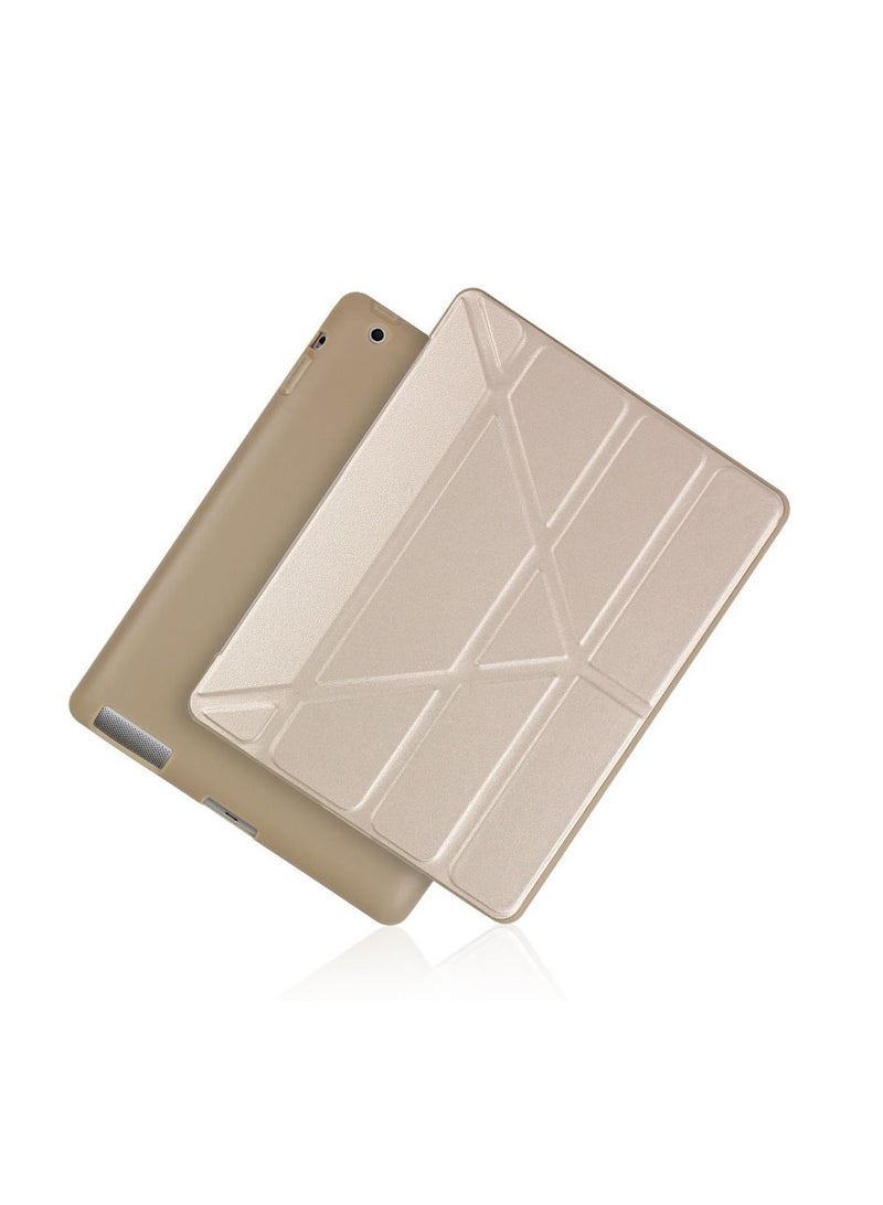 Loquat Golden iPad Multi Fold Soft Shell Protective Case 
