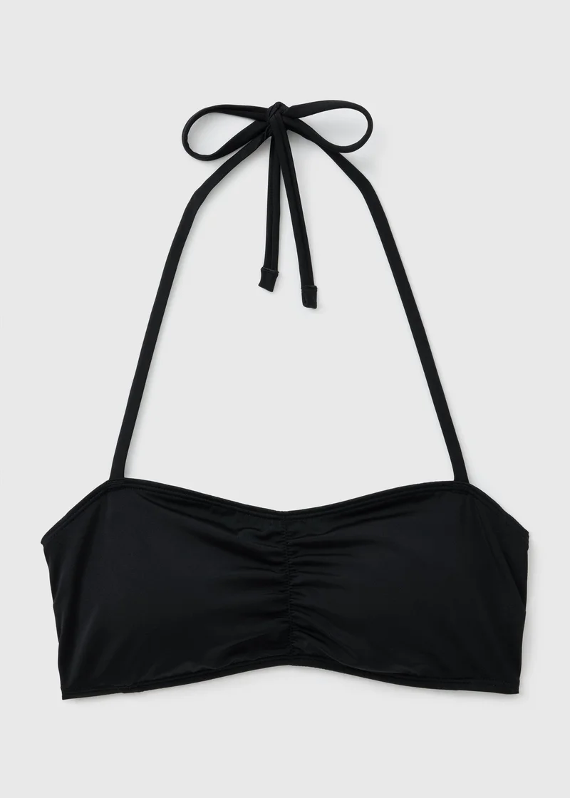 ماتلان Black Halter Neck Bandeau Bikini Top