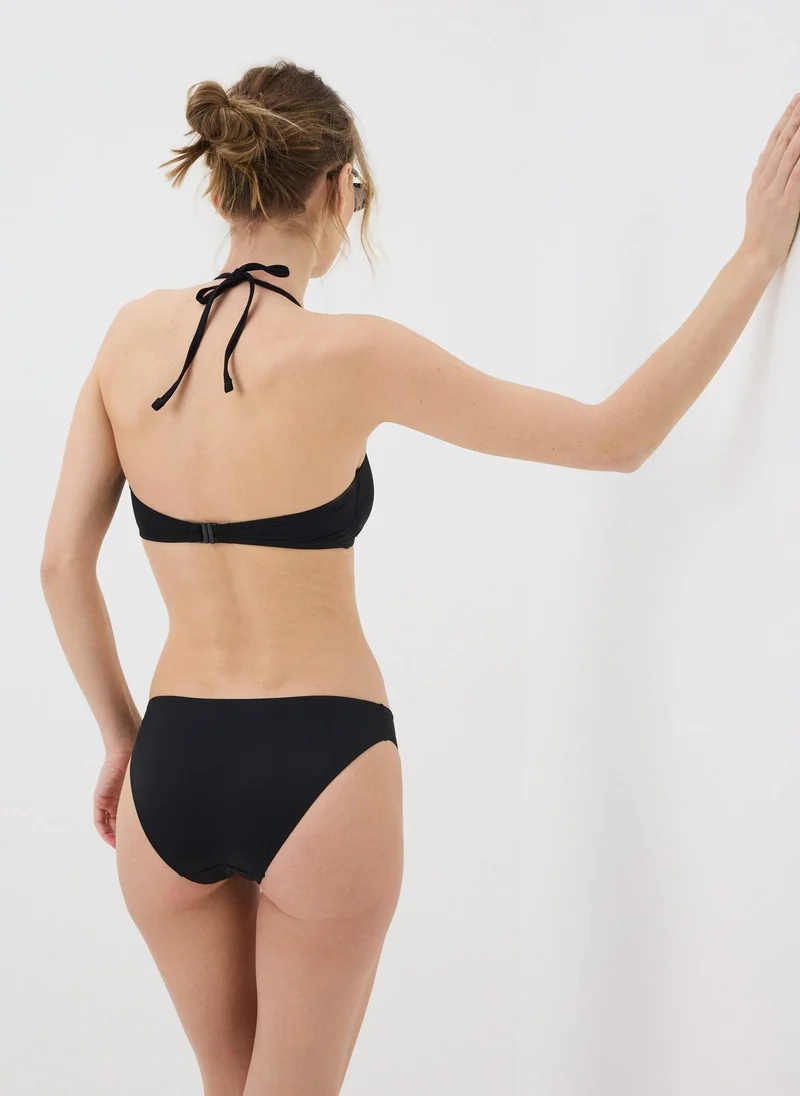 Matalan Black Halter Neck Bandeau Bikini Top