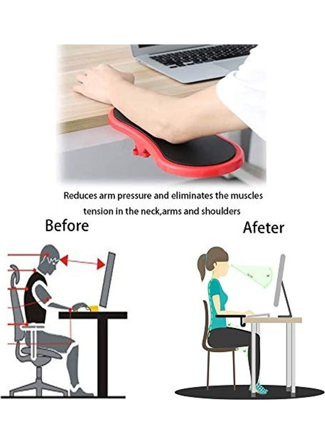 INSHERE Computer Adjustable Arm Rest With Keyboard Wrist Rest Pad For 1-5 cm Black - Image 3