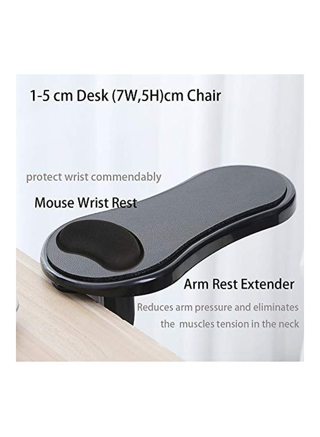 INSHERE Computer Adjustable Arm Rest With Keyboard Wrist Rest Pad For 1-5 cm Black - Image 2