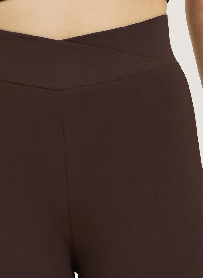 Styli Criss-Cross Waistband Ankle Length Leggings - Image 3