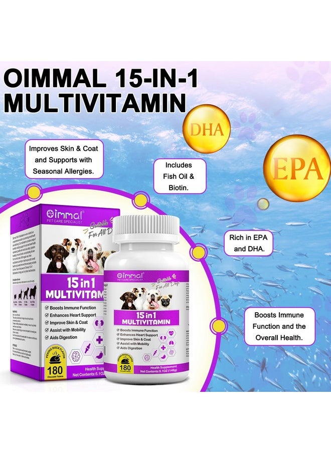 Alivo Dog Multivitamin Treats - 15 In 1 Multivitamin Tablets For Dogs With Glucosamine, Cranberry, Milk Thistle, Vitamins Supports Joint & Digestion, Skin & Coat - Peking Duck Flavor / 180 Chewable Tablets  - Image 4