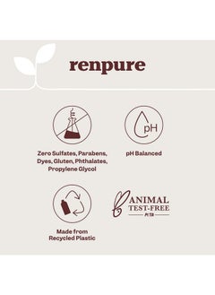 Renpure Plant Based Biotin And Collagen Thickening Volume Shampoo Leaves Hair Looking Luscious Rids Hair Of Grime Gentle Formula Paraben Free Recyclable Pump Bottle Design 24 Fl Oz  - Image 5