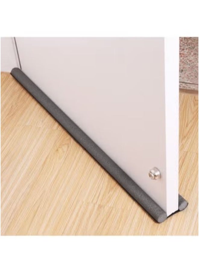 فاشون هوم مجموعة من 6 أشرطة مانعة للضوضاء أسفل الباب مصنوعة من القطن الرغوي، لون رمادي، لمنع تسرب الهواء أسفل الباب - Image 2