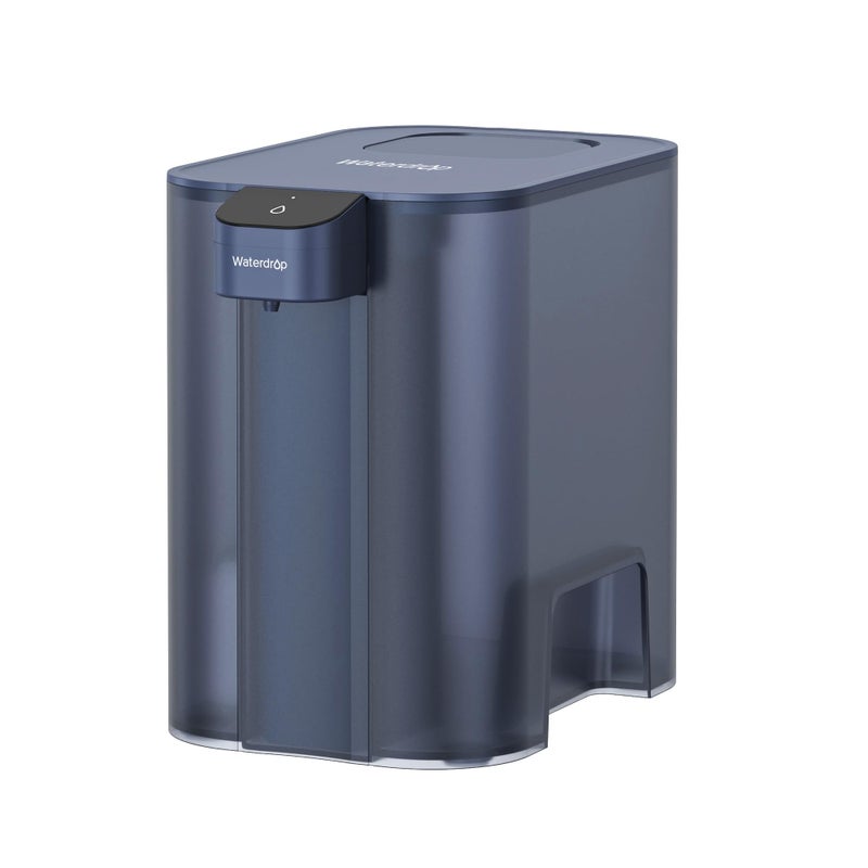 Waterdrop Large 27Cup Mega Electric Water Filter Dispenser 200Gallon Rechargeable Instant Pitcher NSFANSI 4253401372 Reduce PFAS Lead Chlorine with 1 Filter Blue Does not Lower TDS