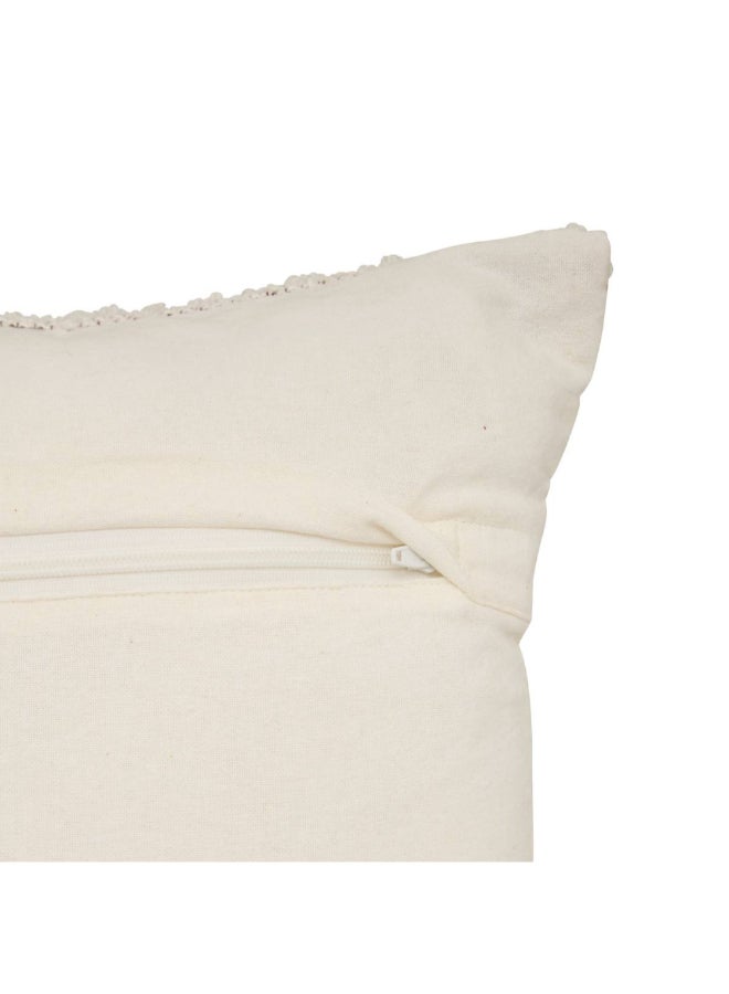 atmosphera Ozel High Quality Square Shaped Cushion Ivory and Beige 40 x 40cm 212456A - Image 3