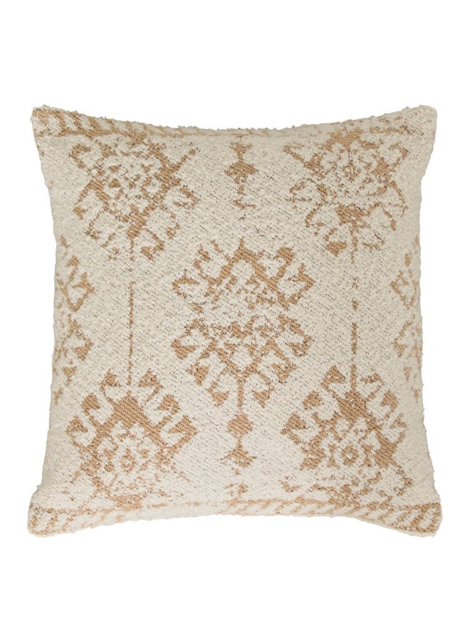 atmosphera Ozel High Quality Square Shaped Cushion Ivory and Beige 40 x 40cm 212456A - Image 1