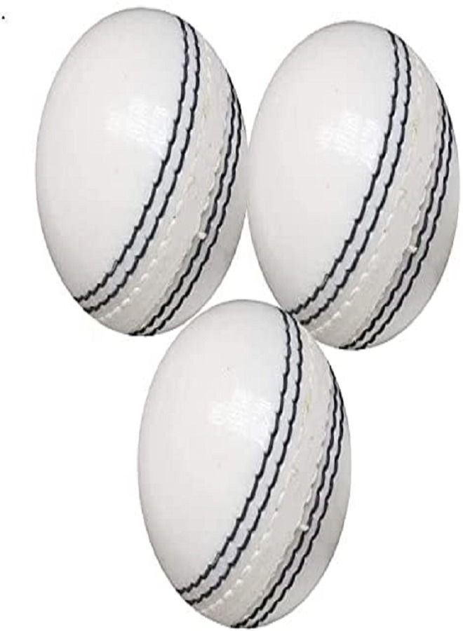 ULTIMAX Cricket Balls for Practice 1 packet inside 3 ball-White - Image 2