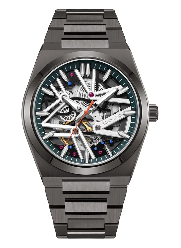 تورنيدو Tornado Autonova T24301-XBXH Men's Automatic Display Watch & Metal Strap Grey