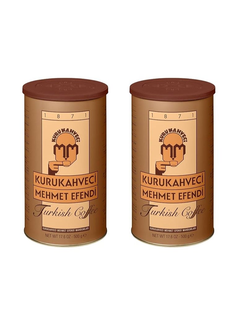 Mehmet Efendi Turkish Coffee 500g Pack of 2 Bundle