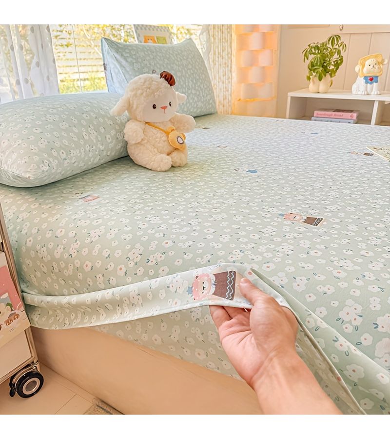 Simple Elegant Double Layer Gauze Bed Sheet Soft Breathable Fade Resistant 62.99x90.55 - Image 4