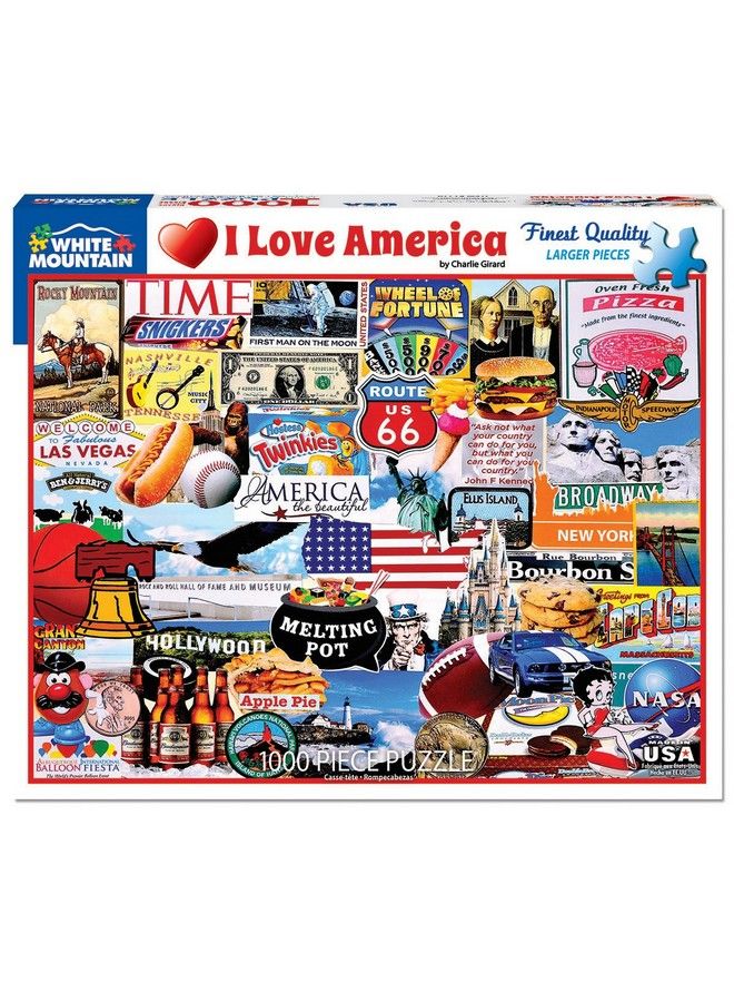 WHITE MOUNTAIN Puzzles I Love America 1000 Piece Jigsaw Puzzle - Image 3