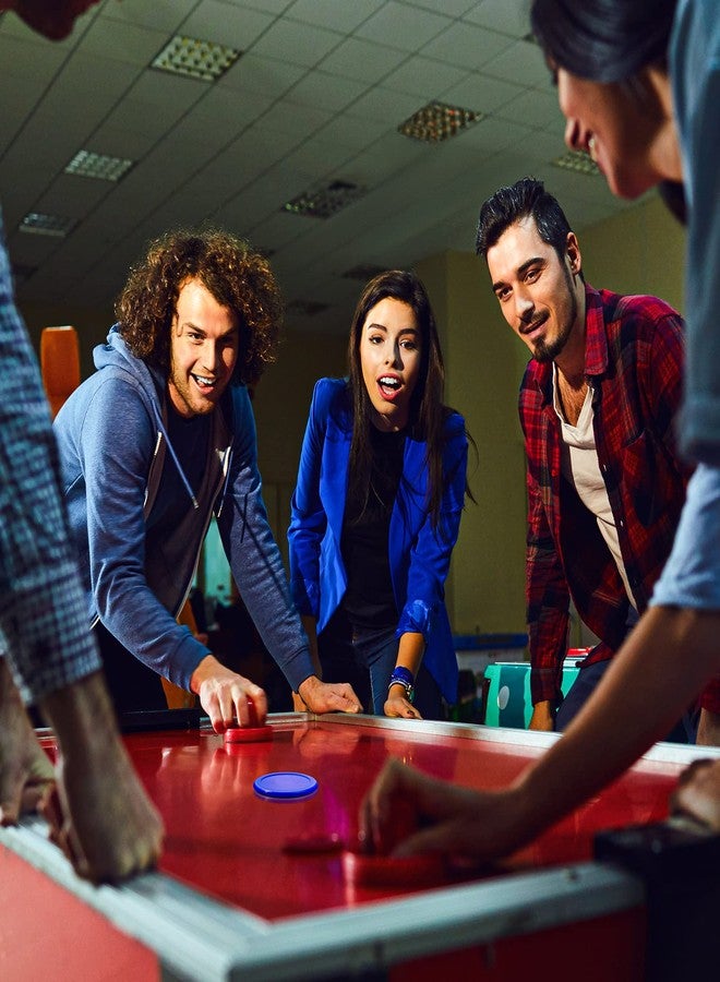 Skylety 16 Pieces Home Hockey Pucks 2.5 Inch Red Replacement Round Hockey Pucks Multicolors for Game Tables Equipment Accessories - Image 2