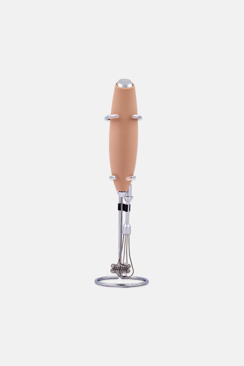 Bombay 2 In 1 Frother Stainless Steel With Whisk And Stand, Tan - Image 2