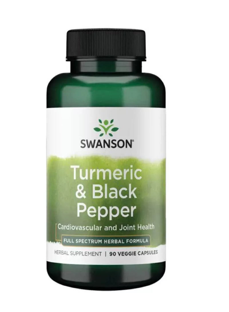 SWANSON TURMERIC & BLACK PEPPER 90`VEGAN CAPS