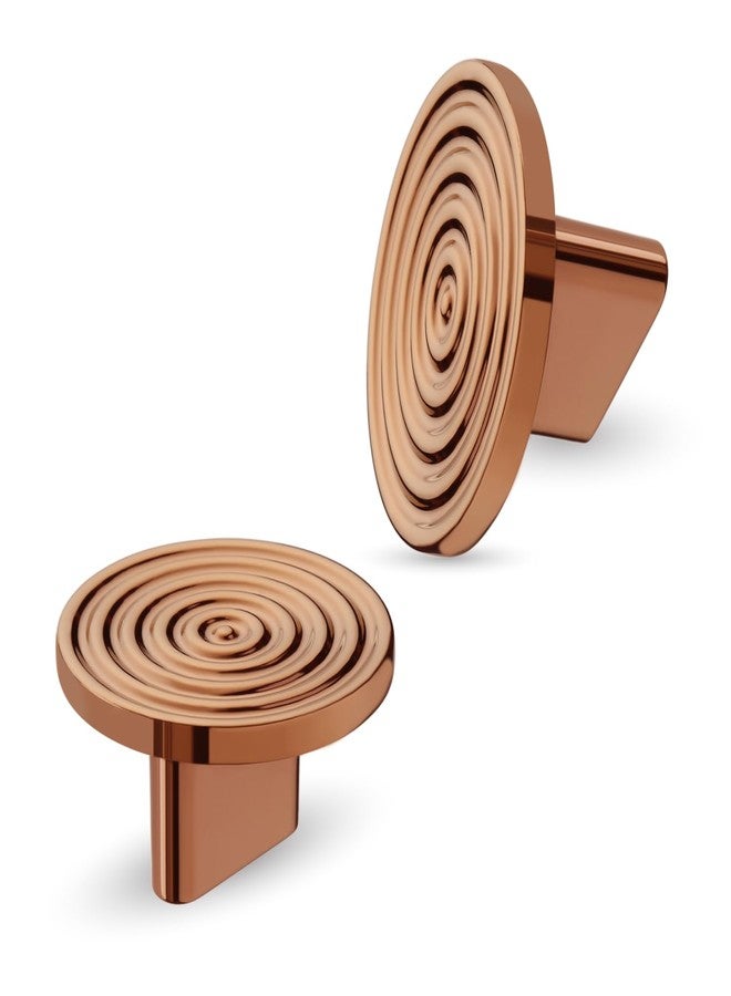 LAPO 2 Piece Zinc Drawer Knobs and Pulls - Sturdy Door Knobs for Cabinets, Cupboards & Wardrobes (PVD Rose Gold Finish) KN - Image 1