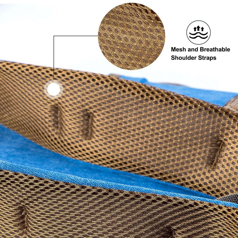 TRANSON Art Portfolio Case Artist Backpack Canvas Bag Large 26â€ x 19.5â€ Blue - Image 2