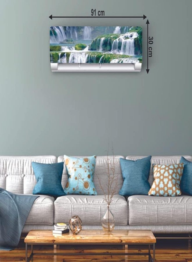 DreamKraft ملصق مكيف هواء DreamKraft للطبيعة الجميلة مع شلال (فينيل PVC متعدد الألوان 30 سم × 91 سم) - Image 3