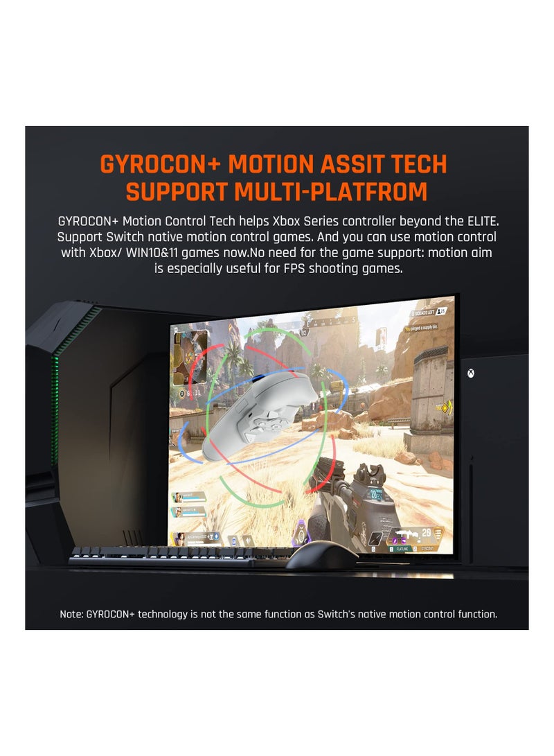 موصل زر خلفي لاسلكي لجهاز تحكم Xbox Series X|S، حزمة Armor-X Pro Mod مع تهدف حركة جيرو 6 محاور وزعانف ماكرو، متوافق مع Xbox One و Switch و PC (1 حزمة) - Image 5