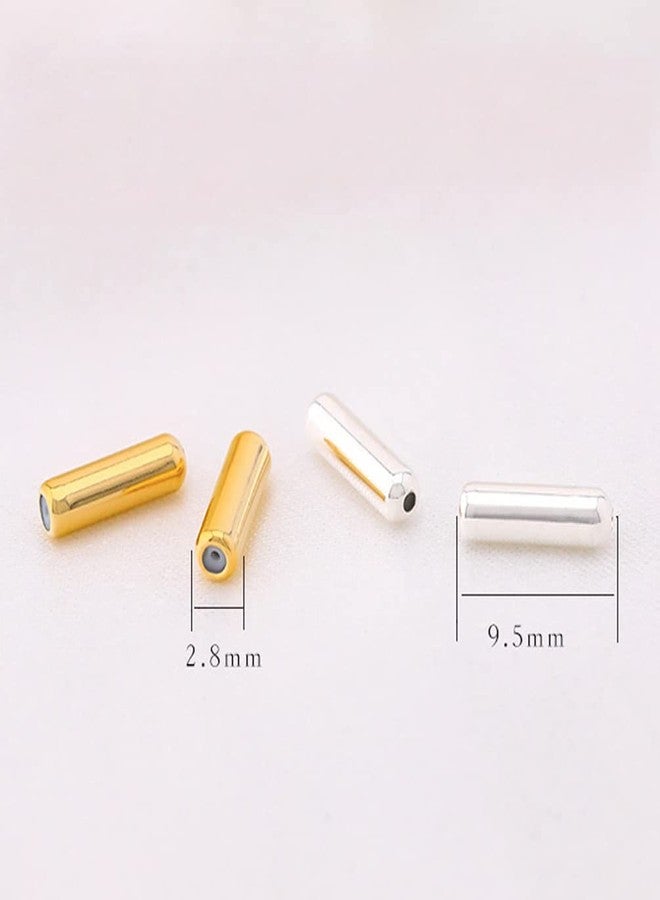 Teensery 50 Pcs Metal Brooch Pin Stick Backing Lapel Pin End Cap Rubber Stopper for Jewelry DIY Accessories (Gold) - Image 2