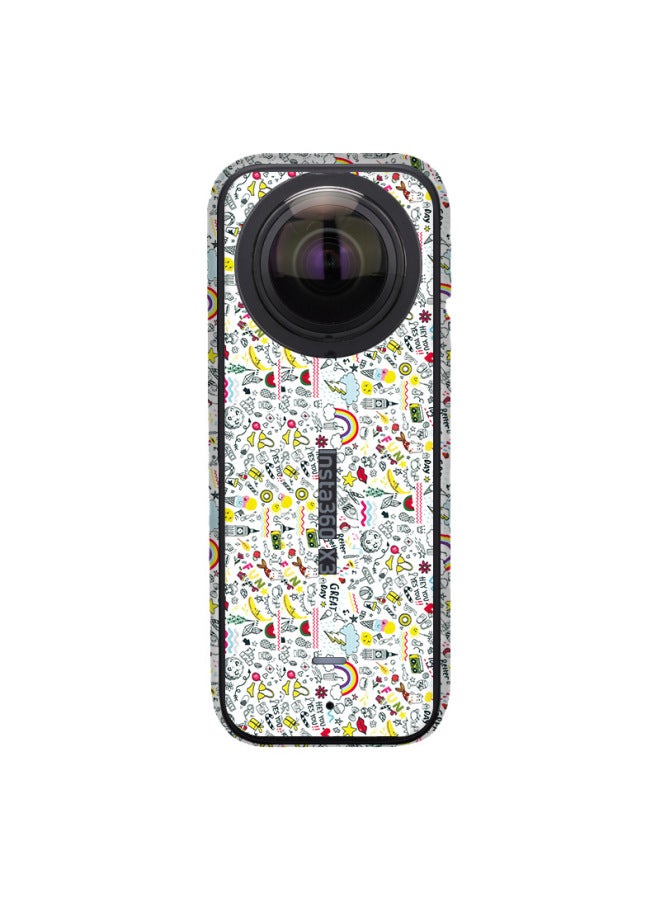Loquat Walking Donkey Suitable For Shadow Stone Insta360X3 Sports Frosted Sticker 360X3 Camera Protection Film 3M-Color:3M Cute Color  - Image 1