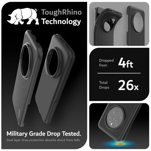 TUDIA DualShield Grip Designed for Honor Magic 7 Pro Case 5G 2025 MergeGrip Military Grade Dual Layer Shockproof Slim Tough Heavy Duty Phone Cases Cover Black Basic - Image 3