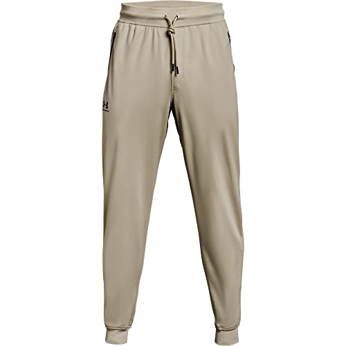 Under Armour Men's Sportstyle Tricot Joggers , Khaki Base (289)/Black, XX-Large - Image 5
