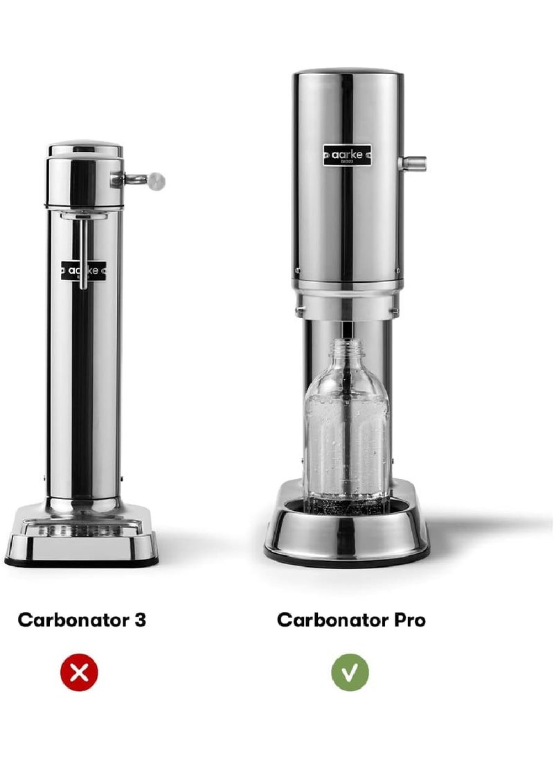 Aarke Aarke Glass Bottle for Sparkling Water Maker Carbonator Pro, Dishwasher Safe, Details in Steel
Carbonator Pro - Image 4
