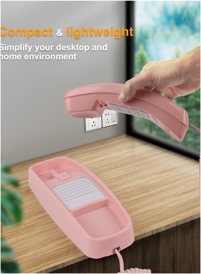 Generic Wall Phone Design Landline with Corded, Loud Volume, Flashing Light and Large on, Desk Mounted Analog for House Home Office Company Hotel Call Center  - Image 3