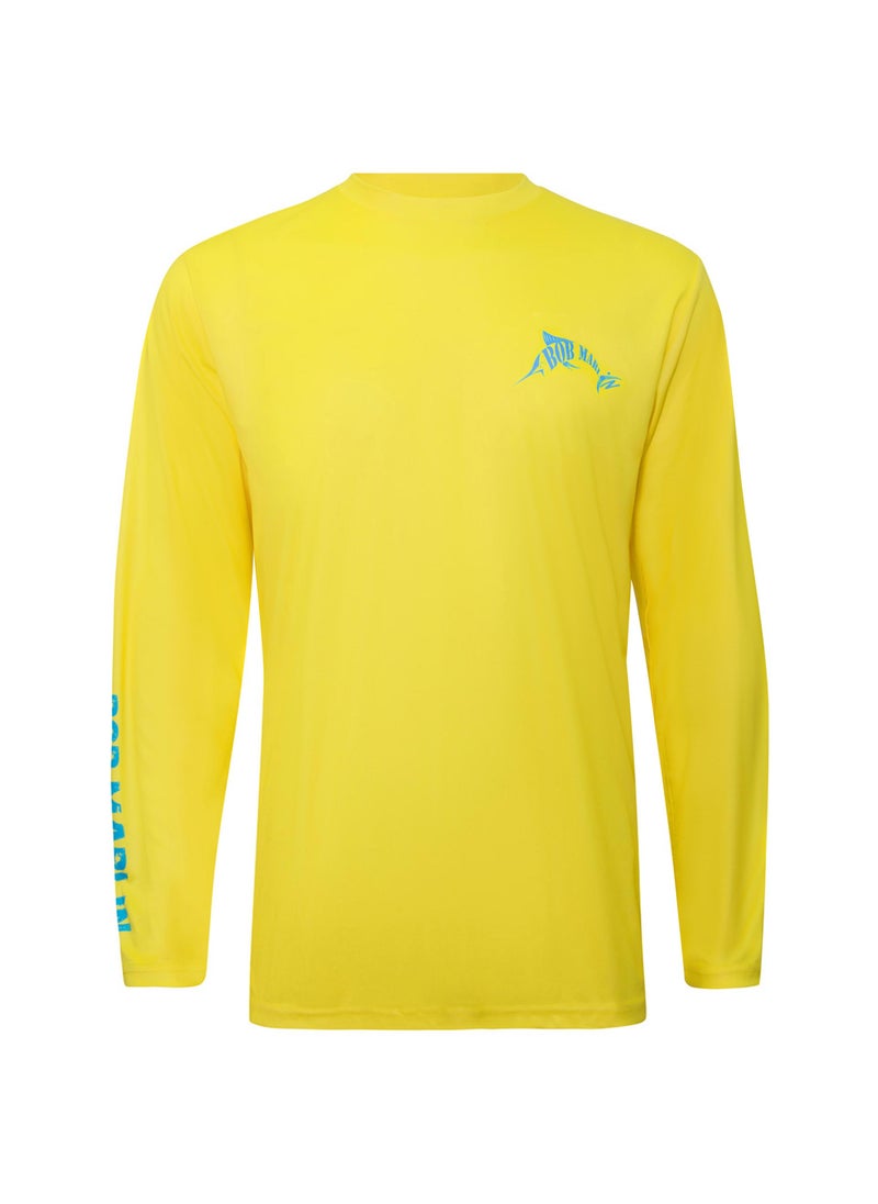 BOB MARLIN Marlin Performance Shirt Ocean Marlin Yellow-Small  - Image 2