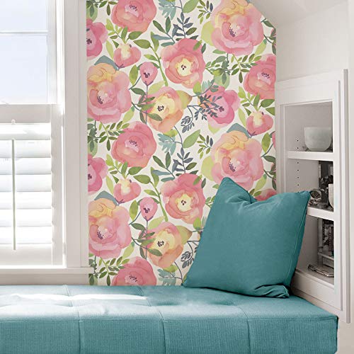 NuWallpaper NU3035 Peachy Keen Peel & Stick Wallpaper, Pink - Image 5