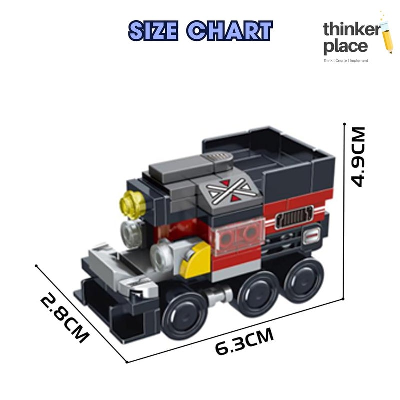 ThinkerPlace STEM Robotics Passenger Train Block Set - 97 Pieces Educational Building Toy for Kids 7+ - Image 2