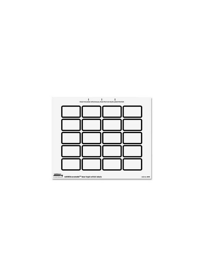 Tabbies Legal Exhibits-U-Create 1-5/8"W x 1"H Labels, 8-1/2"W x 7"H Sheet, 240 Labels/Pack (48090), White - Image 3