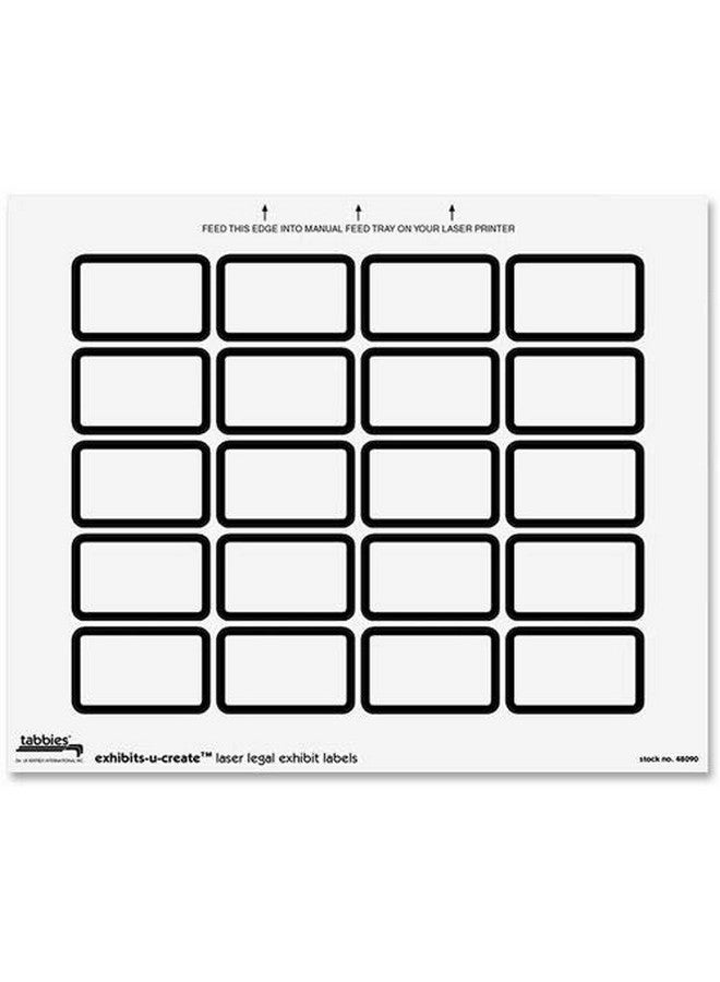 Tabbies Legal Exhibits-U-Create 1-5/8"W x 1"H Labels, 8-1/2"W x 7"H Sheet, 240 Labels/Pack (48090), White - Image 4