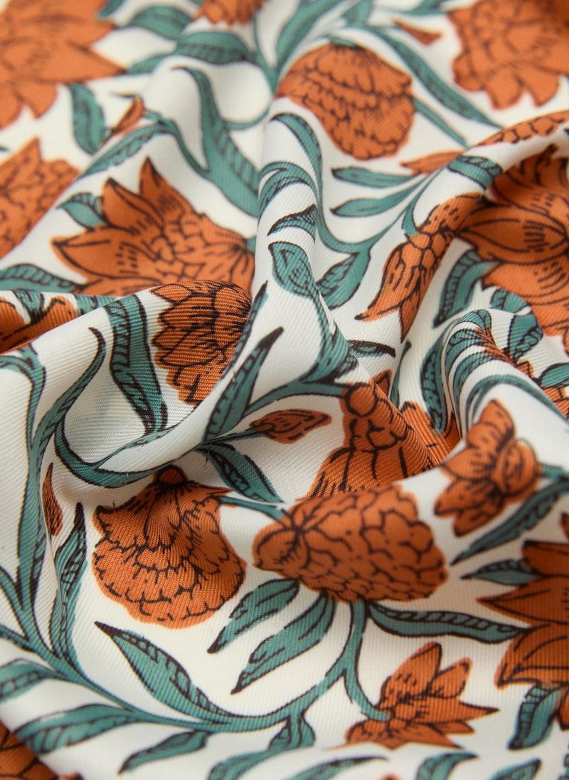 MANGO Floral-Print Scarf  - Image 3