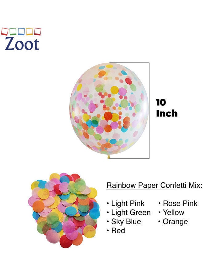 NIBEMINENT 20-Piece Confetti Filled Party Decoration Balloons 10inch - Image 2