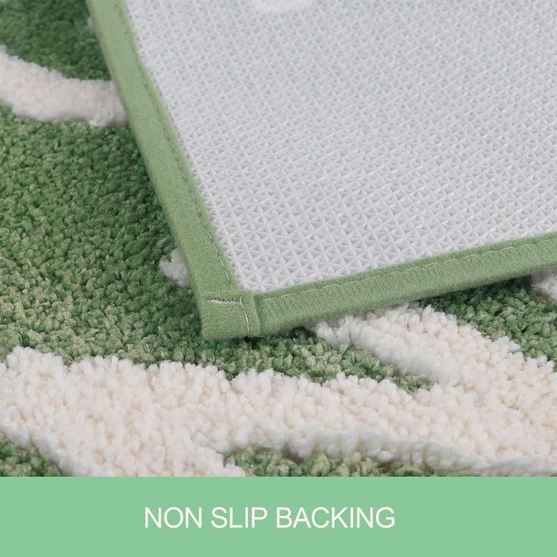 BOVEU Get Naked Rug - 17" x 24" Non Slip Absorbent Funny Bath Rugs, Machine Washable Bath Mat for Bathroom Shower Sink, Green - Image 5