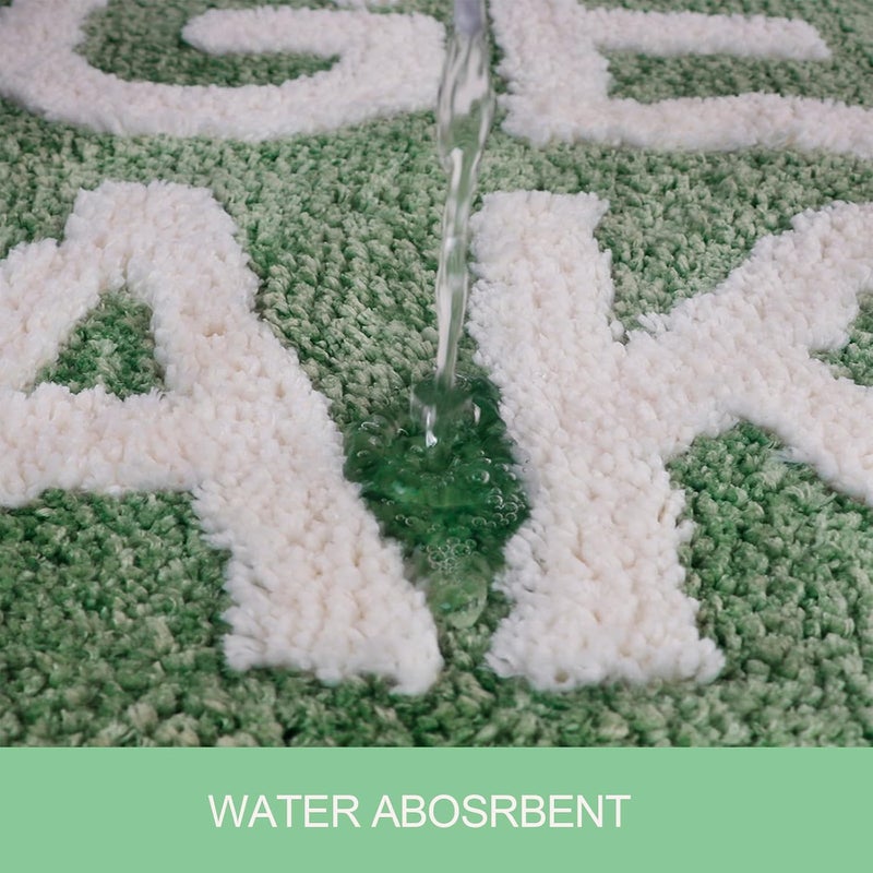 BOVEU Get Naked Rug - 17" x 24" Non Slip Absorbent Funny Bath Rugs, Machine Washable Bath Mat for Bathroom Shower Sink, Green - Image 4