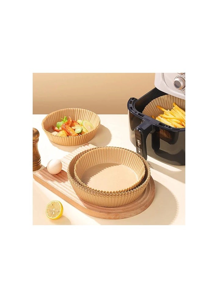 Bisbell Bisbell Air Fryer Paper Liners, Round (16cm x 4.5cm), Pack of 50 - Non-Stick Disposable Parchment Paper for Air Fryers, Baking, and Cooking,BB3363  - Image 5