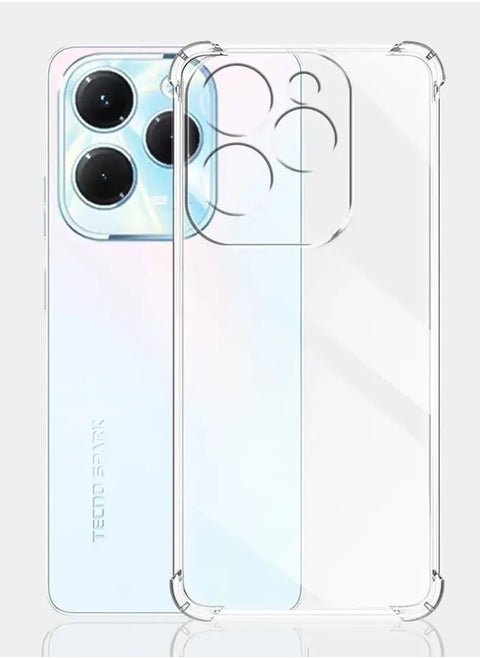 Clear Silicone Case for infinix hote 40i X6528B with Shockproof Protective Corners, Thin, Soft, Transparent Protective Case, Flexible TPU Transparent Mobile Phone Case, Scratch-Resistant Case Cover
