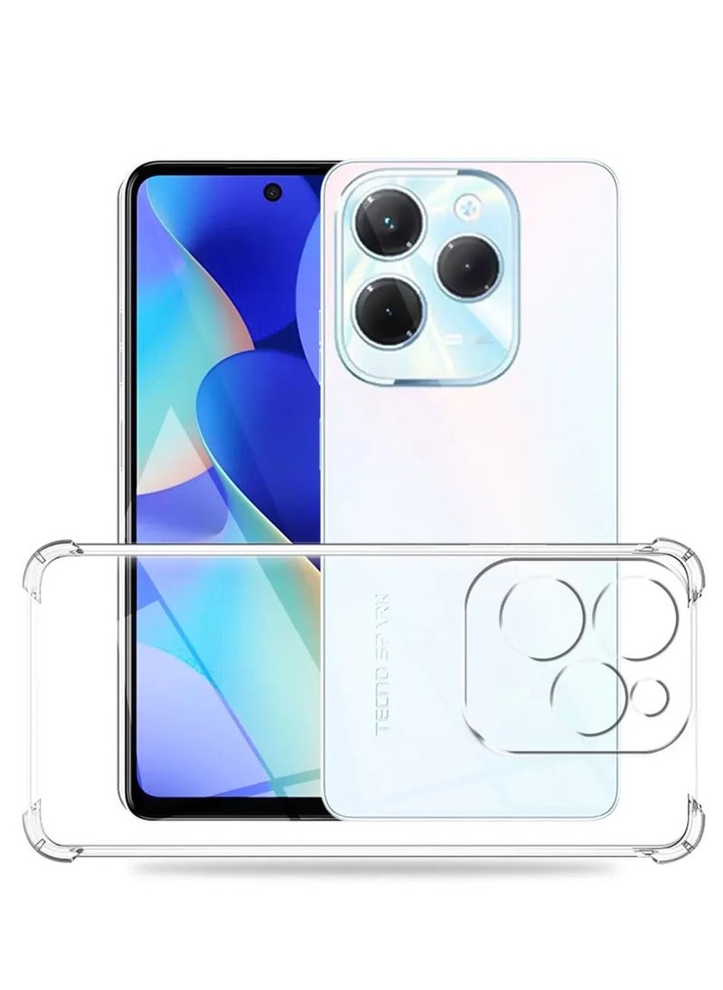 Clear Silicone Case for infinix hote 40i X6528B with Shockproof Protective Corners, Thin, Soft, Transparent Protective Case, Flexible TPU Transparent Mobile Phone Case, Scratch-Resistant Case Cover