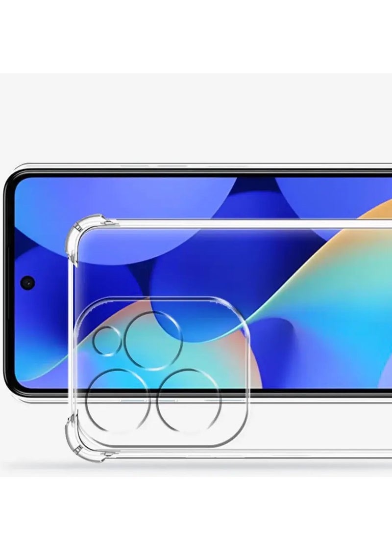 Clear Silicone Case for infinix hote 40i X6528B with Shockproof Protective Corners, Thin, Soft, Transparent Protective Case, Flexible TPU Transparent Mobile Phone Case, Scratch-Resistant Case Cover