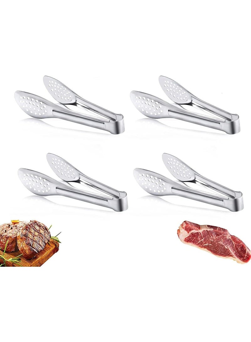 أربعة أطباق من الفولاذ المقاوم للصدأ، 9 بوصة بوفيه على الأطباق، ومضادة للانزلاق أطباق طهي دائم، للمقلي والشواء والسلطة والمعجنات والجليد وغسالة الصحون آمنة - Image 1