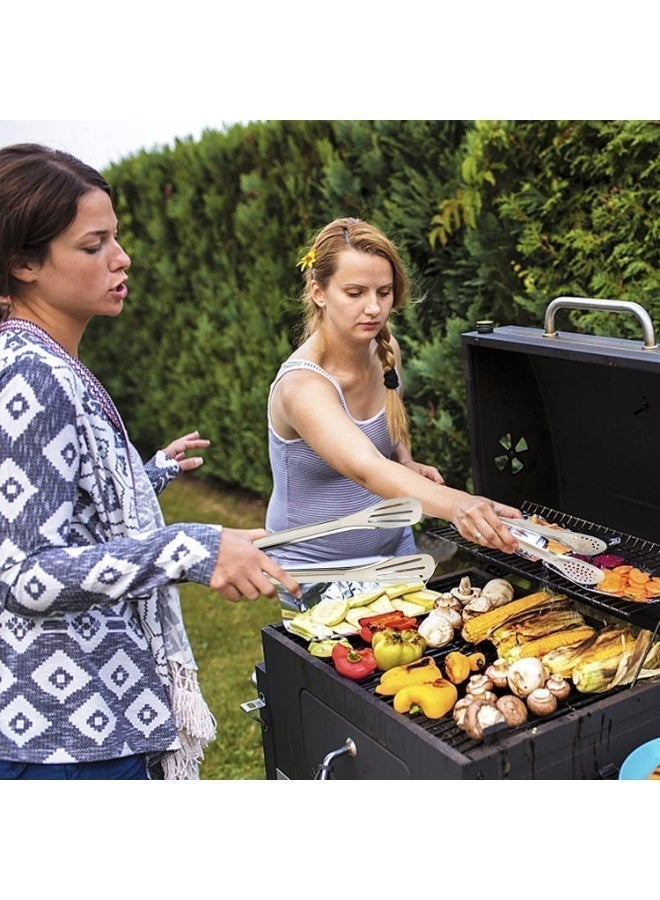 أربعة أطباق من الفولاذ المقاوم للصدأ، 9 بوصة بوفيه على الأطباق، ومضادة للانزلاق أطباق طهي دائم، للمقلي والشواء والسلطة والمعجنات والجليد وغسالة الصحون آمنة - Image 5