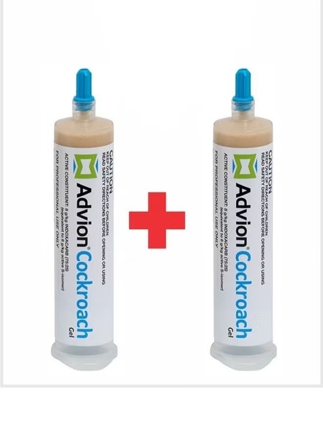 أدفيجون جل أدفيون لمكافحة الصراصير - عبوة من قطعتين - مبيد سريع المفعول للصراصير الأمريكية والألمانية والشرقية - جل طويل الأمد لمكافحة الآفات - Image 1